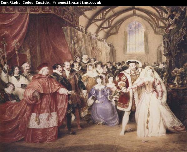 James Stephanoff The Banquet Scene,king Henry- The fairest hand i ever touched play of henry VIII.Act i scene 4.Painted by command of His Majesty (mk47)